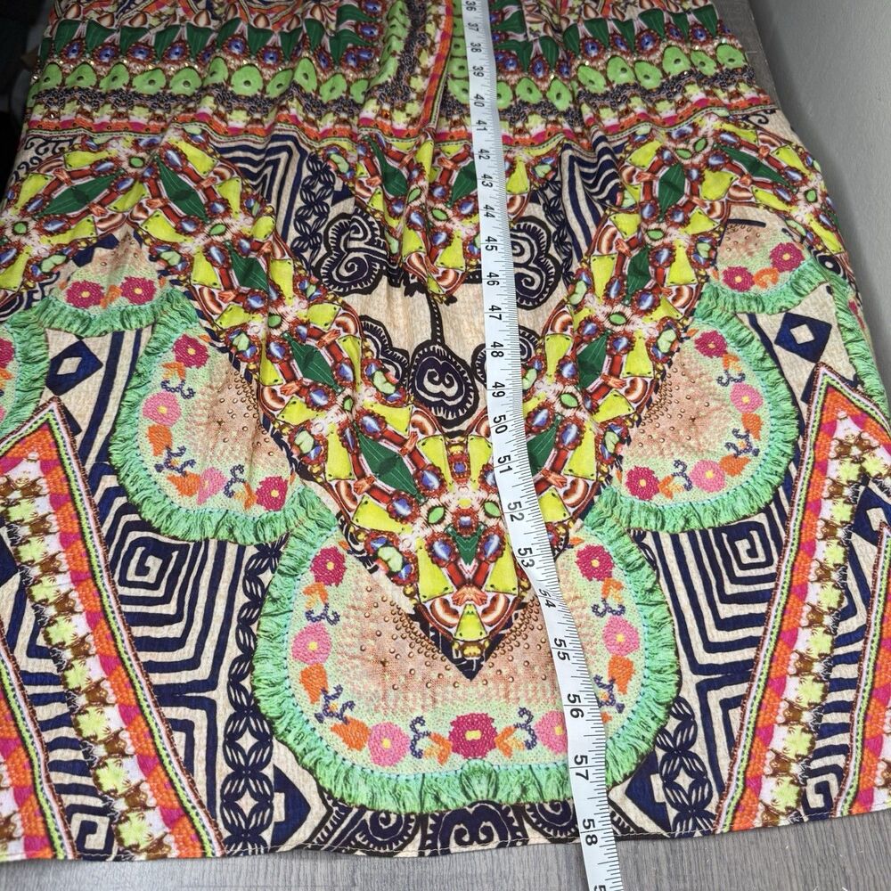 Hemant Nandita Boho Maxi Dress Womens Small Artsy Geometric Tribal Boho Resort - Picture 6 of 12